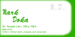 mark doka business card